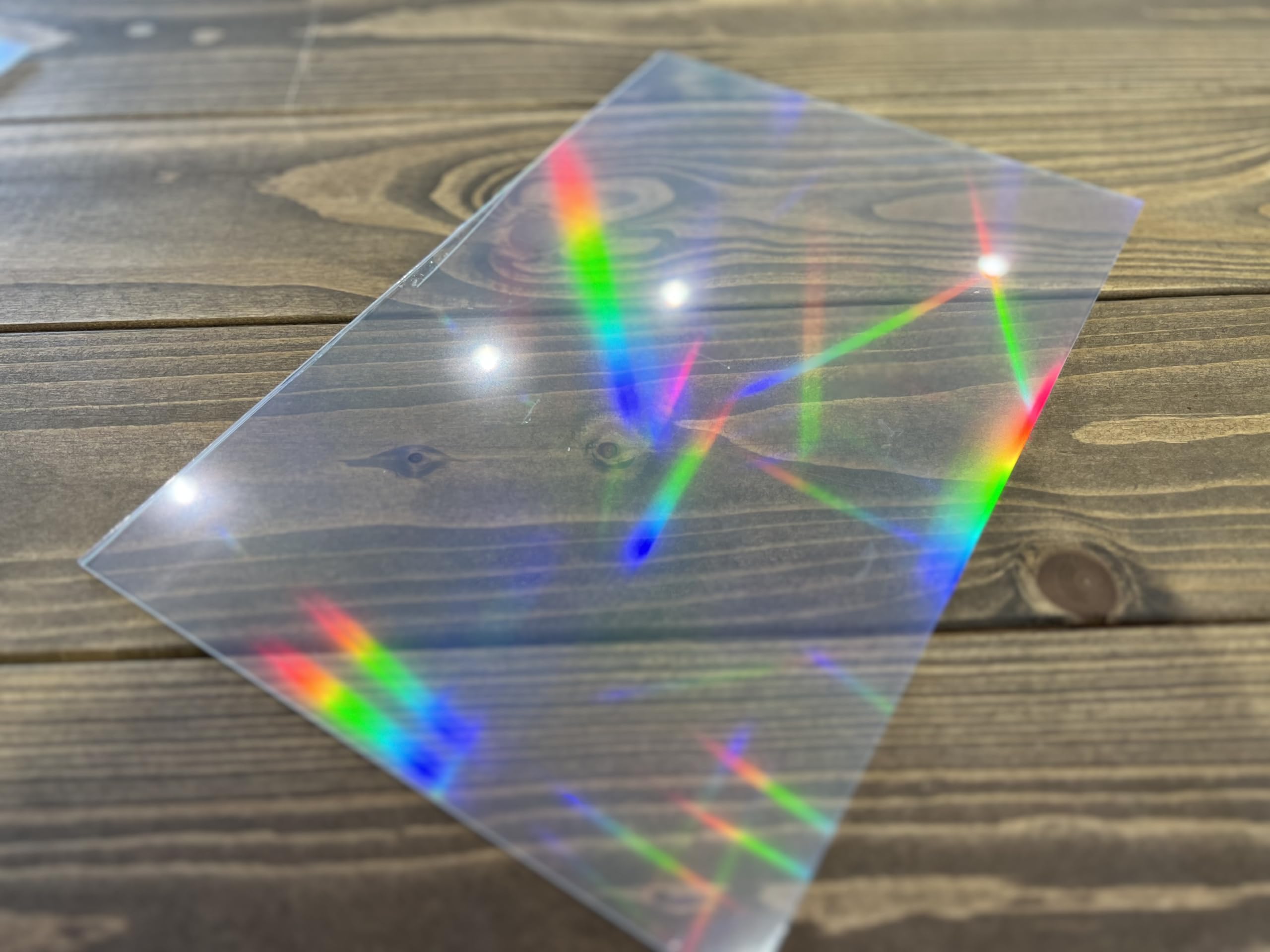 Amazon | アクリル透明＋ホロフィルム貼つけ 3㎜ アクリル板 高品質